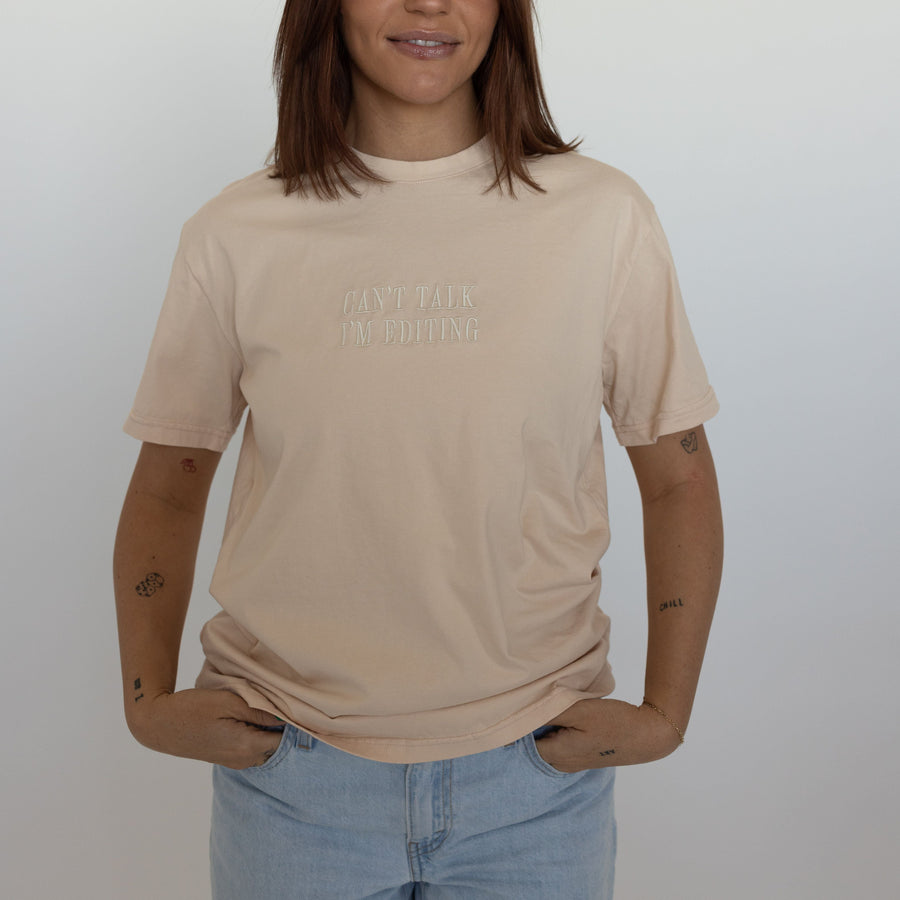 Can't Talk I'm Editing Tee